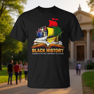 T-shirt Black History pour hommes, femmes et enfants, qui rend hommage au passé et inspirent le futur - Product Image 3