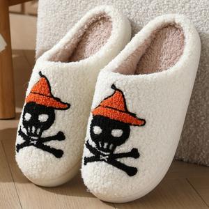 Maison intérieure transfrontalière pour femmes pour pantoufles hiver noël Halloween coton pantoufles en peluche chaud noël Halloween - Product Image 4