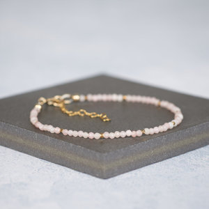 맞춤 우아한 크리스탈 구슬 팔찌 맞춤 핑크 오팔 구슬 팔찌 보석 보석 보석 선물 - Product Image 4