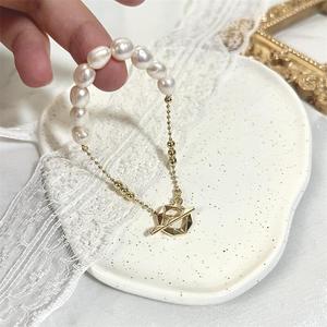 Zhizhen's Stylish High-End Baroque <b>Freshwater</b> <b>Pearl</b> <b>Bracelet</b> OT Buckles Transfer Beads Fashion Charm for Socialite Wholesale - Product Image 2