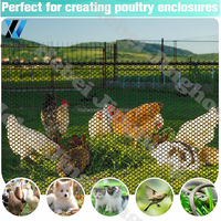 Precio de fábrica, red plana de plástico verde para pollo, red de seguridad protectora para balcón, malla de raza de pollo, rollo de valla de jardín