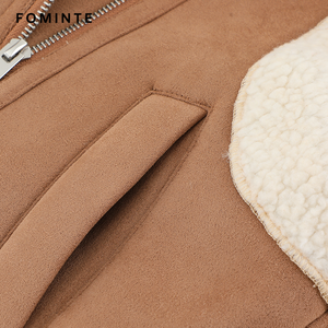 Winter Good Quality <strong>Women</strong> White Leather Vest Jacket with Fur Large Lapel Warm Fluffy <strong>Sleeveless</strong> <strong>Coat</strong> in Stock Ready to Ship - Product Image 5