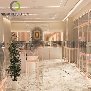 Table de présentation de bijoux élégante, vitrine de présentation de bijoux personnalisée avec vitrine de présentation de bijoux en verre trempé - Product Image 5