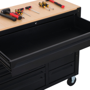 CE 2024 Chariot d'atelier haute capacité, nouvelle conception, avec table en acier et bois, et kit d'outils de 491 pièces, personnalisable OEM JS-RC37 - Product Image 2
