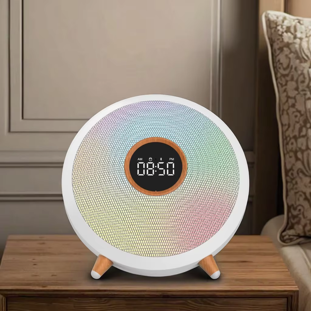 Portable RGB Timing Music Box Alarm Clock USB Power Source Wireless Speaker for Home and Outdoor Use