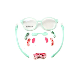 Entrega rápida, montura de gafas ovalada de silicona negra personalizable para niños, gafas deportivas 9027 con <span class=keywords><strong>correa</strong></span> óptica para leer - Product Image 2