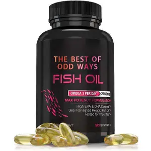 Private label omega 3 fish oil 1000mg Cod Liver Oil Softgels capsule with EPA & DHA -Non-GMO