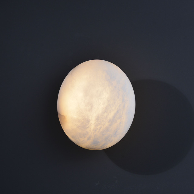Hot Selling Luxury Natural Stone Lamp Led Sconce Living Room Hallway Bedroom Corridor Alabaster Sconce Wall Light