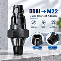 Adaptateur fileté mâle TENGRUI DDBI M22 en acier haute résistance, finition noire, garantie 1 an pour accessoires de machine de forage à noyau diamanté