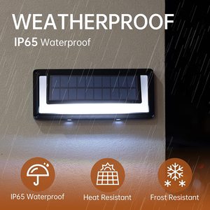 Năng lượng mặt trời bước Ánh Sáng IP65 không thấm nước ngoài trời cảm biến chuyển động ánh sáng với cảm biến âm thanh và Nhôm Nhà ở cho vườn tường - Product Image 5