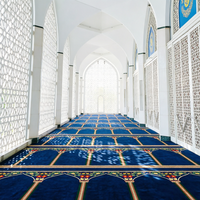Tapis de prière jacquard écologique lavable et antidérapant pour mosquée, tapis tissé durable pour grandes surfaces de mosquées