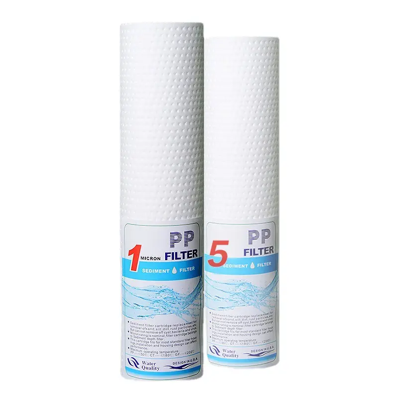 Cartucho de filtro PP limpio y de alta calidad MOQ original de fábrica fabricantes de cartuchos de filtro de agua PP 10 pulgadas x 2,5 pulgadas