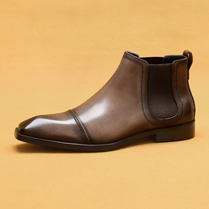 Zapatos de hombre de caña alta con parte superior de cuero genuino y suela de goma antideslizante, ideales para negocios y vacaciones. - Product Image 2