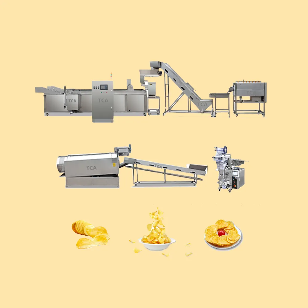 Linea di produzione di patatine fritte TCA di alta qualità semi automatica che fa macchina in vendita