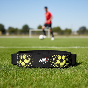 HB Sport Trainer de football à motifs 62,5 cm x 7 cm avec sangle élastique pour l'entraînement et le développement des compétences - Product Image 2