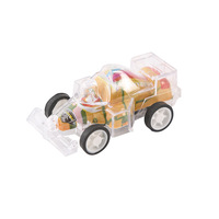 Mini Voiture de Formule Transparente à Double Couche avec Mécanisme de Recul, Jouet en Plastique pour Enfants, Cadeau de Maternelle, Jouet Bonbon