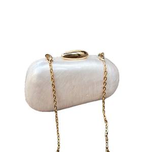 シェル形状ユニークなデザイン女性大理石イブニングバッグアクリルクラッチハンドバッグ財布ブライダルウェディングバッグディナーイブニングパーティー - Product Image 3