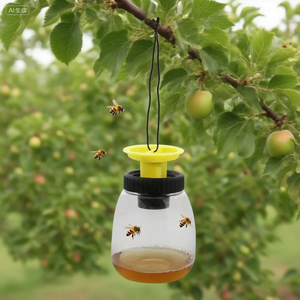 מלכודת צרעות וחרקים צהובה+שחורה, אקולוגית, לתלייה בגינה, מחומר PET+PP, יחידה אחת בקופסה - Product Image 6