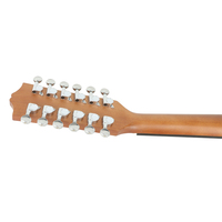Semua Gitar Akustik Walnut 12 Senar Re Entrant Strings Natural Finish Dapat Dipasang EQ