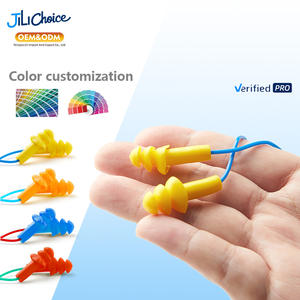 سدادات الأذن الثلاثية المخصصة OEM J & L شمع القطن العامل لحماية السمع سدادات أذن النوم رغوة - Product Image 1