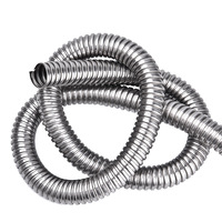 Conduit flexible en acier inoxydable ondulé de fabrication chinoise, haute flexibilité, 1/2'', tuyau pour câbles SS304, ignifuge, résistant à la corrosion, CE ML