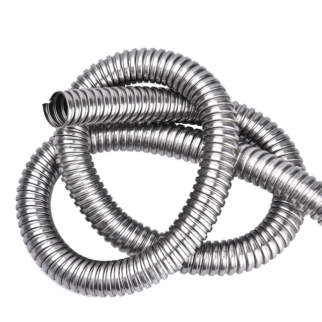 Made China Corrugated Stainless Steel High Flexibility Flexible Conduit 1/2'' Cable Pipe SS304 Fire Proof Corrosion Proof CE ML