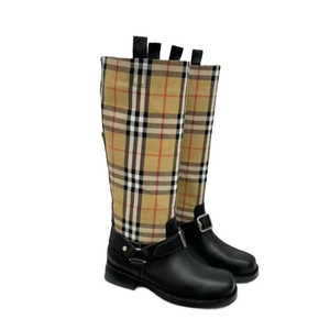 Bottes hautes pour femmes, originales, tendance et polyvalentes, à carreaux, de haute qualité, confortables, respirantes, nouvelles - Product Image 6