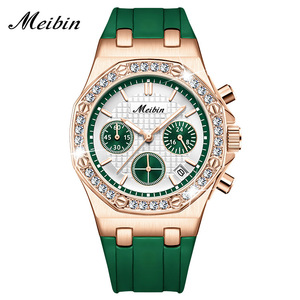 Reloj Multifunción para Mujer, Clásico, Cronógrafo de Tres Ojos, Calendario, Reloj de Cuarzo - Product Image 2
