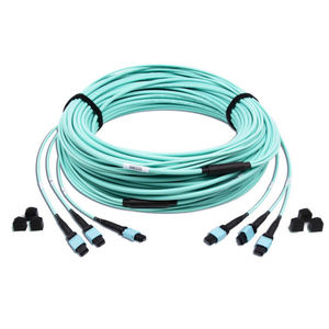 Kabel serat optik MPO/MTP, dengan 8/12/24 Core OM3 OM4 Patch Cord untuk pusat <span class=keywords><strong>Data</strong></span> Internet komunikasi jaringan 5G - Product Image 2