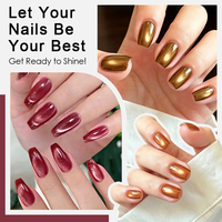MEET ACROSS 8ml Vernis à ongles gel pailleté 6 couleurs Gel magnétique effet araignée 3D Gel dur UV LED Gel magnétique pour nail art