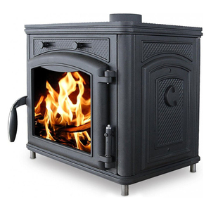 Poêle en fonte intérieur feu véritable Cheminée sur pied Poêle à <span class=keywords><strong>bois</strong></span> - Product Image 2