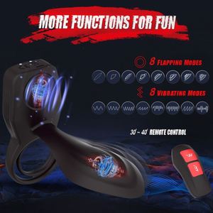 Control remoto Beat vibración <span class=keywords><strong>Eros</strong></span> anillo hombres y mujeres con dispositivo de masturbación bloqueo espermatóforo anillo esposa choque juguetes sexuales - Product Image 3