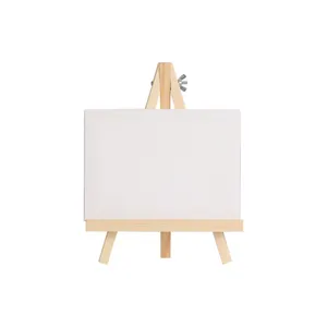 Popular Kids Painting Art Canvas And Easel Set Shrink Pack Mini Canvas