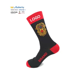 PAS d'équipage unisexe minimum OEM personnalisé concevoir vos propres chaussettes personnalisées sox logo personnalisé chaussettes de créateur