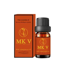 MK-V Óleo de massagem masculino para aumento do pênis, óleo essencial para ereções poderosas e fortes, fórmula de ervas naturais, presente para saúde sexual