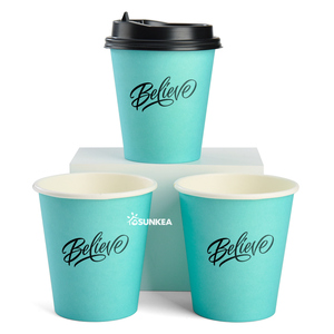 Café et boulangerie en gros vrac café imprimé de marque à emporter tasses avec couvercles - Product Image 4