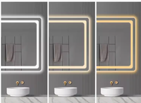 Nouveau design de miroir LED intelligent de salle de bain miroir LED rectangulaire anti-buée avec lumière en vente en usine