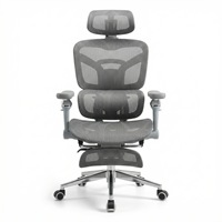 Chaise de bureau ergonomique réglable de haute qualité avec support lombaire et base à cinq étoiles pour usage professionnel