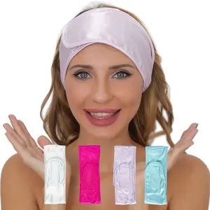 Nouveau style bandeau de spa double couche en soie enveloppant les bandeaux en satin enveloppes de tête personnalisées pour les femmes