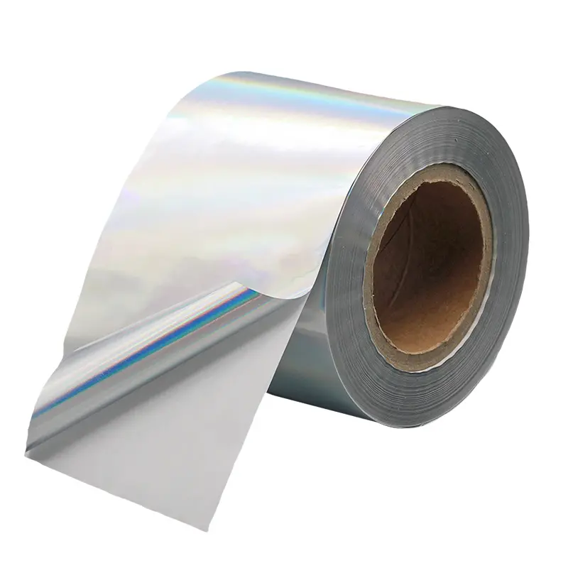 Material de etiqueta autoadhesiva de PVC, película de etiqueta láser holográfica 3D, rollo de papel adhesivo de vinilo