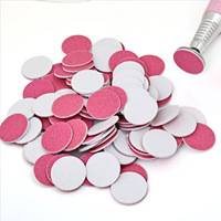 Disques abrasifs pour ongles 80/240 grains, 100 pièces/boîte, papier de verre de remplacement avec roulements de 15/20/25 mm pour le nail art