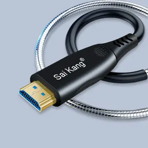 HDMI Cable 2.0 4K Active Fiber Optic AOC Male To Male High Speed HD 304 Stainless Steel Armoured HDMI Cable 50M 100M HDMI