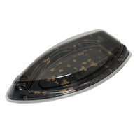 87102 Gouden Blad Wegwerp Bakjes voor Brood en Sushi, Blisterverpakking, Bootvormig, Afhaalverpakking voor Fruit en Desserts