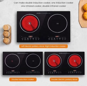 Hot Sale 2 Burners <b>Stove</b> Induction Cooker 110V/220V Kitchen Restaurant Tabletop Cooktop Touch Screen Embedded Glass Commercial D - Product Image 5