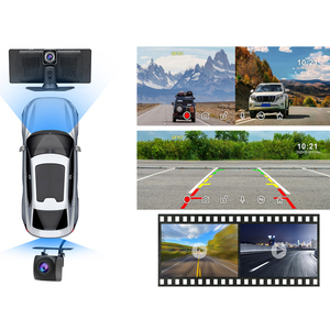 Xách tay 10.26 inch 1080p không dây DIN đôi Dash Cam cho xe RV đón xe buýt Trailer có tính năng phía trước sao lưu máy ảnh gương liên kết - Product Image 5