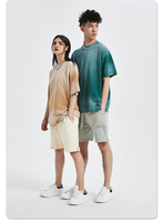 T-shirts unisexes pour femmes en coton 100% tricoté, avec logo personnalisé, effet vintage surdimensionné, lavage à l'acide