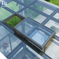 Ventana Corredera de Techo de Vidrio Automática, Eléctrica, Impermeable, de Aluminio, para Balcón o Patio, Retráctil
