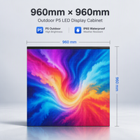 960x960mm Outdoor P5 LED-Bildschirmpanel IP65 Wetterfeste Kommerzielle Werbe-Videowand-Anzeige für Gebäudefassaden