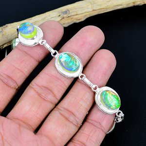 Handmade Opal <b>Bracelet</b> Handmade Antique Style Handmade Adjustable Design <b>Bracelet</b> Natural Gemstone Jewelry - Product Image 6