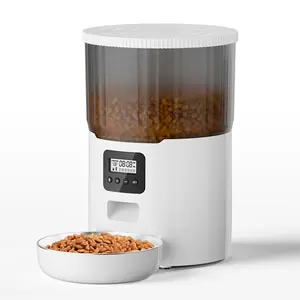 Alimentador De Gravidade Automático Gatos 4L Food Dispenser Set com Bacia De Aço Inoxidável para Pequenos Médios Grandes Animais De Estimação